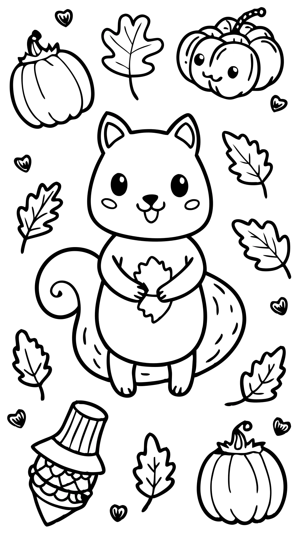 cute fall coloring pages printable